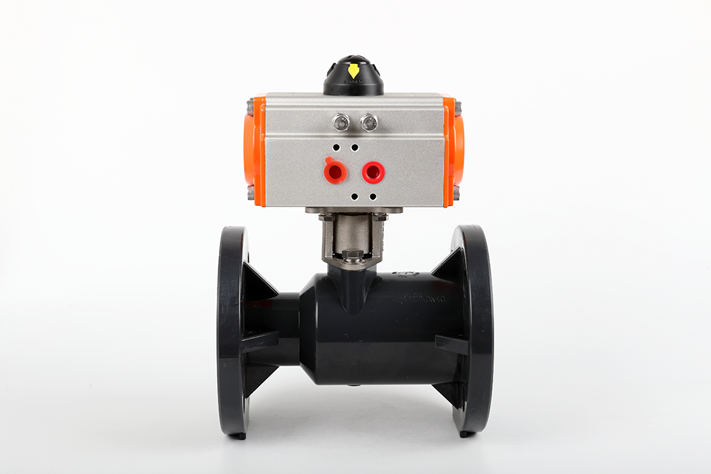 靖西气动法兰一体球阀